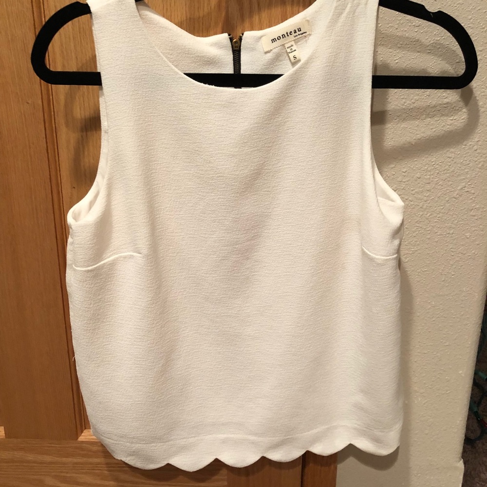 White Monteau Tank Top